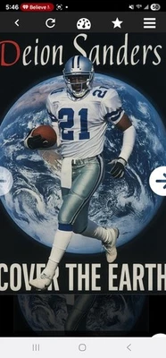 1996 Deion Sanders Cover The Earth #4767 Poster Sealed - Image 1 of 4