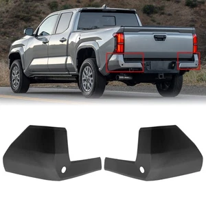 2024-2025 Toyota Tacoma Left Right Rear Bumper Extension Corner Cover Pair Black - Picture 1 of 9