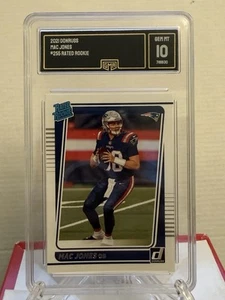 2021 Panini Donruss #255 Mac Jones - New England Patriots RC GMA 10 MINT - Picture 1 of 2