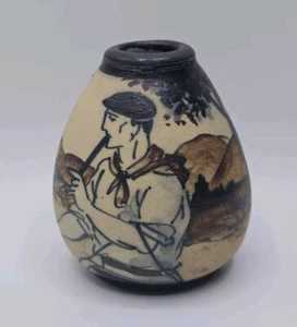 CIBOURE FRENCH POTTERY  CERAMIC VASE HAND PAINTED Antique French Pottery  - Picture 1 of 20