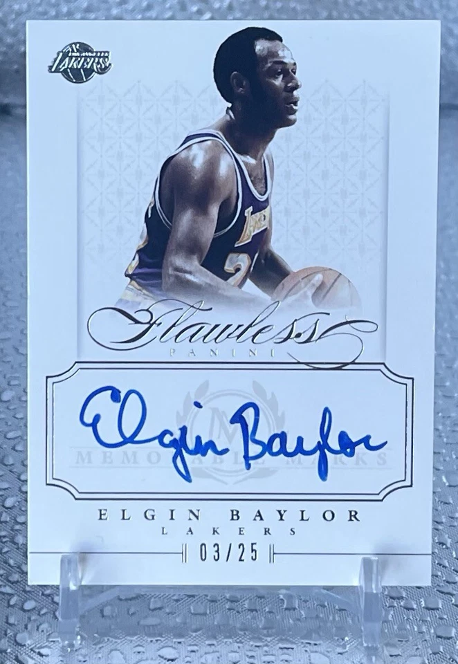 Auto Elgin Baylor Lakers/25 Panini Impecables Marcas Memorables GEMA MT! Foto 1 de 3