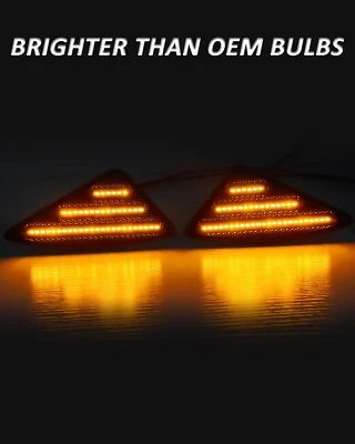 LED Side Marker Turn Signal Lights For Kenworth T660 T170 T270 2008-2021 Amber - Image 1 of 4