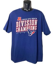 Texans T-Shirt Mens XLarge Blue 2016 AFC South Champions NFL Pro Line Fanatics