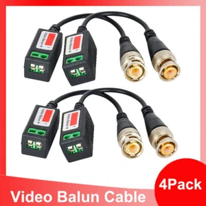 CCTV Camera Passive Video Balun BNC Connector Coaxial Cable Adapter Pair of 2 - Picture 1 of 11