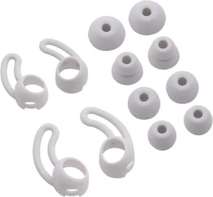 12 Pcs Eartips & Hooks for Beats Flex Urbeats BeatsX Beats Tour. Soft Wing White - Picture 1 of 3