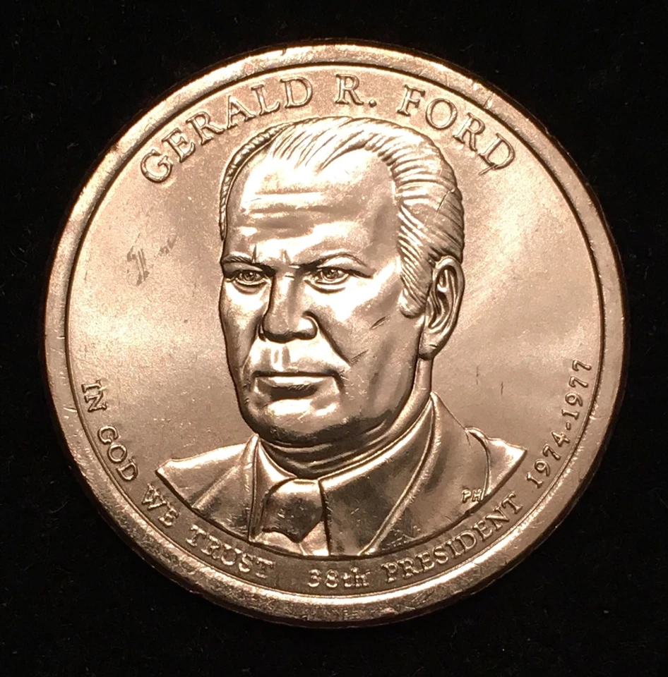2016-P $1 Gerald R. Ford Position A Presidential Dollar - Image 1 of 2