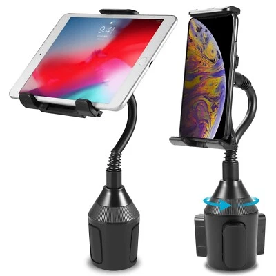 Universal Heavy Duty Car Cup Holder Tablet Mounts for iPad Tablet Kindle Phones - Image 1 of 4