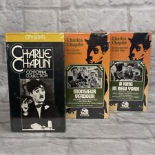 Lot Of 3 Charlie Chaplin Films New Sealed VHS City Lights Monsieur Verdoux