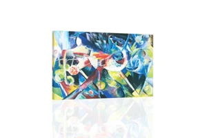 Deer In A Flower Garden-Marc - - CANVAS OR PRINT WALL ART - Picture 1 of 2