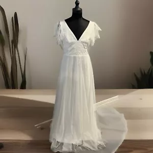 Taglia XXL EVER~PRETTY~Bianco Matrimonio|Abito da ballo|Abito Taglia XXL~Completamente Foderato~Relax~ - Foto 1 di 17
