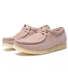 Scarpe Clarks da donna WALLABEE in pelle nabuk rosa blush UK 4 D EU 37 - Foto 1 di 7