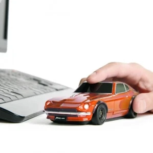 NISSAN FAIRLADY Z 240Z Datsun Wireless Bluetooth Mouse with Mouse Pad - Orange - Picture 1 of 12