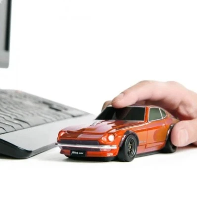 NISSAN FAIRLADY Z 240Z Datsun Wireless Bluetooth Mouse with Mouse Pad - Orange - Image 1 of 4