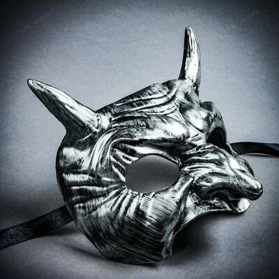 Silver Devil Horns Masquerade Mask for Halloween and Cosplay | For men and women - Image 1 of 3