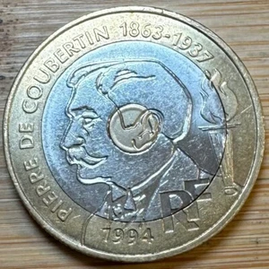 PIECE DE 20 FRANCS COUBERTIN 1994 (1247) JEUX OLYMPIQUES - Picture 1 of 2