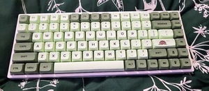 CUSTOM AKKO 3084 V2 RGB BLUETOOTH HOT SWAP KEYBOARD MATCHA SWITCHES AND KEYCAPS - Picture 1 of 2