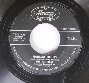 Doo Wop 45 The Platters - Harbor Lights / Sleepy Lagoon On Mercury - Picture 1 of 2