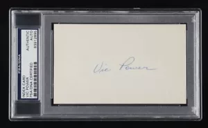Vic Power Autographed 3x5 Index Card PSA DNA COA Cleveland Indians Star! - Picture 1 of 2