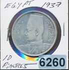 EGYPT - 1937 SILVER 10 PIASTRES - #6260