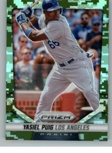 2014 Panini Prizm Prizms Camo #28 Yasiel Puig (ref 132764) - Picture 1 of 2