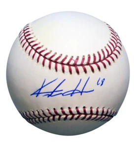 KESTON HIURA SIGNED MILWAUKEE BREWERS RAWLINGS OFFICIAL MLB BASEBALL BECKETT - Picture 1 of 1