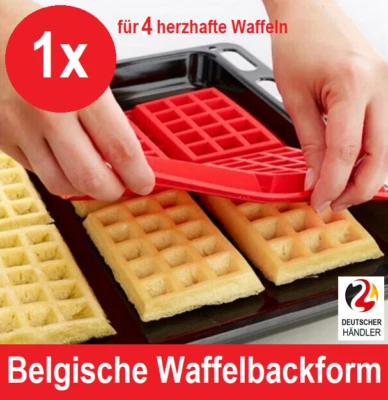 Waffelform Silikon Waffel Form Bäckerwaffeln Belgische Waffelbackform Backhilfe - Bild 1 von 2