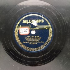 Pre War Country Jimmie Rodgers Bluebird B7280 One Rose first issue Yodel 78 rpm