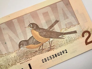 1986 Kanada 2 Dollars Stempelglanz Banknote CBG Präfix Thiessen Crow Z331 - Bild 1 von 9