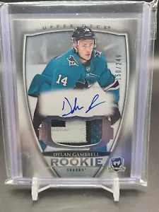 2018-19 UD The Cup Rookie Auto Patch Dylan Gambrell /249 San Jose Sharks - Picture 1 of 1