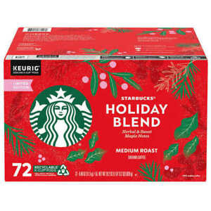 FAST SHIP🔥  Starbucks Holiday Blend Medium Roast Coffee K-Cup Pods 72 Ct 🔥 ☕ 