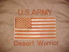 XL U.S. ARMY DESERT WARRIOR Tan Windbreaker Jacket, Embroidered Front/BacK NOS
