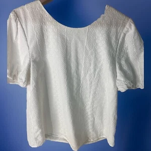 Women’s Top - Calvin Klein - White With Embroidered Design - Lined - Size XL - Bild 1 von 8