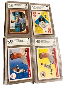 MICKEY MANTLE NY Yankees LOT OF 4 Beckett BCCG BGS CARDS ALL 4 Are Graded 10 - Picture 1 of 6