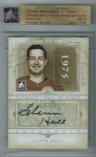 2011-12 ITG ULTIMATE MEMORABILIA HALL OF FAMER GLENN HALL AUTOGRAPH CARD /14