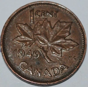 Canada 1949 1 Cent Copper One Canadian Penny Nice Coin - Picture 1 of 1