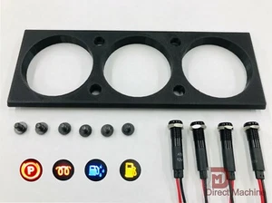 NEW 81-93 1st Gen Cummins Dodge Ram (3) Hole Gauge Pod + (4) Indicator Lights - Picture 1 of 8