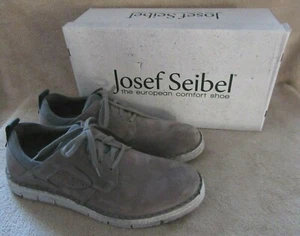 JOSEF SEIBEL Herren Ruben 49 Nubuk Leder hellgrau Schuhe US 10,5 EUR 44 NEU MIT ETIKETT - Bild 1 von 10