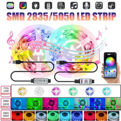 RGB 5050 30LED/M LED light strip USB 5V Tuya WiFi APP IR controller control set - Image 1 of 4