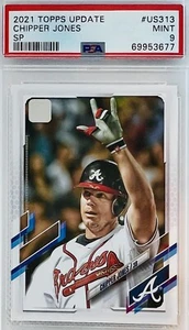 2021 Topps Update Chipper Jones SP #US313 PSA 9 🔥 Pop 2 - Picture 1 of 5