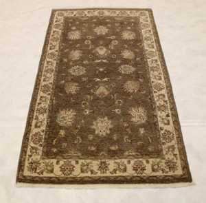 Alfombra de lana oriental anudada a mano tinte vegetal de alto giro de 2'11"" x 5'2"" ft - Imagen 1 de 9
