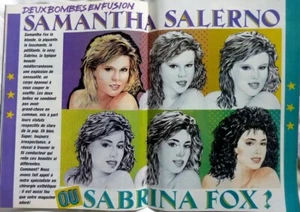 Samantha Fox Sabrina Salerno = 2 Páginas Divertidas 1988 Recorte Francés !!! - Imagen 1 de 1