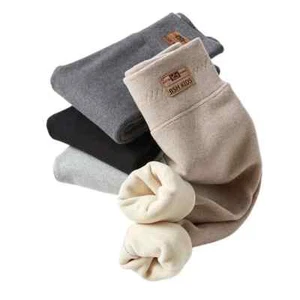 Baby Girls Fleece Lined Warm Ankle Leggings Stretchy Basic Full Length Pants - Picture 1 of 28