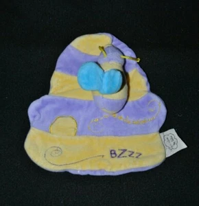 Peluche doudou abeille plat CMP Un rêve de bébé jaune violet mauve bzzz TTBE - Picture 1 of 1