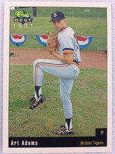 1991 Bristol Tigers-Classic BEST Minor League Baseball Card-Art Adams
