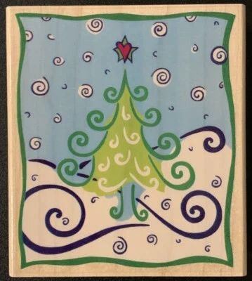 Резиновый штамп Stampede Winter Let It Snow Tree - Изображение 1 из 4