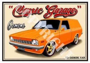 HOLDEN TD GEMINI PANELVAN QUALITY A4 ART PRINT (7 CAR COLOURS) - Picture 1 of 14