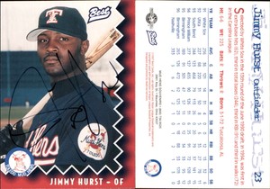 Jimmy Hurst Signed 1997 Best Toledo Mud Hens #23 Card Toledo Mud Hens Auto AU