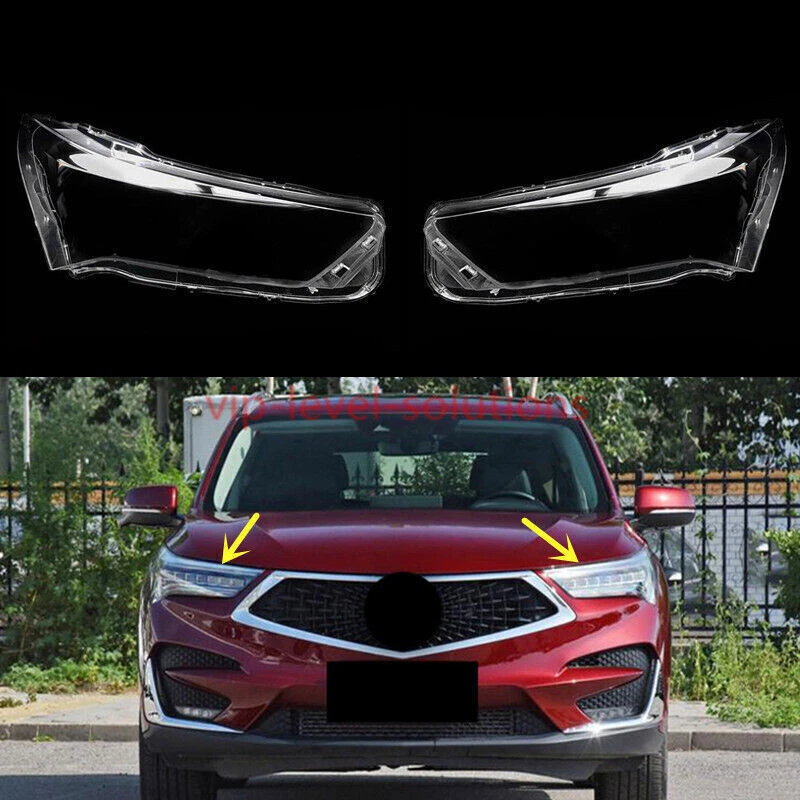Par de cubiertas transparentes para lentes de faros + pegamento sellador para Acura RDX 2019-2023 Foto 1 de 4