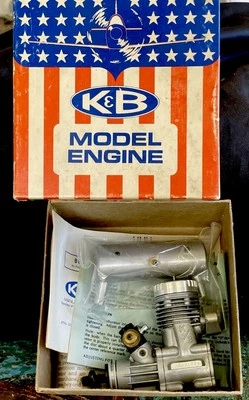 K&B New Old Stock 3.5cc AERO R/C Model Airplane Engine No.8380 W/Muffler-VINTAGE - Image 1 of 4