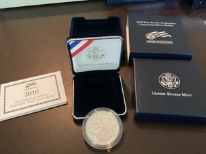 2010 Boy Scouts Of America Centennial Silver Dollar US Mint OGP COA - Picture 1 of 5